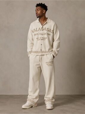 NWT Valabasas “Oasis Collection” Knit Set | Lost in Paradise — Cream & Gold
